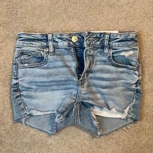 American eagle high-rise shortie jean shorts